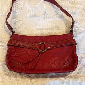 The Sak Red Leather Shoulder Bag